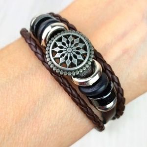 ♥️Bundle Only Black&Brown Braided Leather Silver Bead & Gun Metal Gray Bracelet